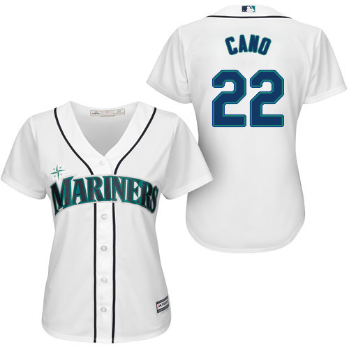Mariners #22 Robinson Cano White Home Women's Stitched MLB Jersey
